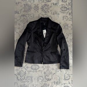 Kenneth Cole New York Women's Blazer Black Satin Holiday Party Career Size 12NWT